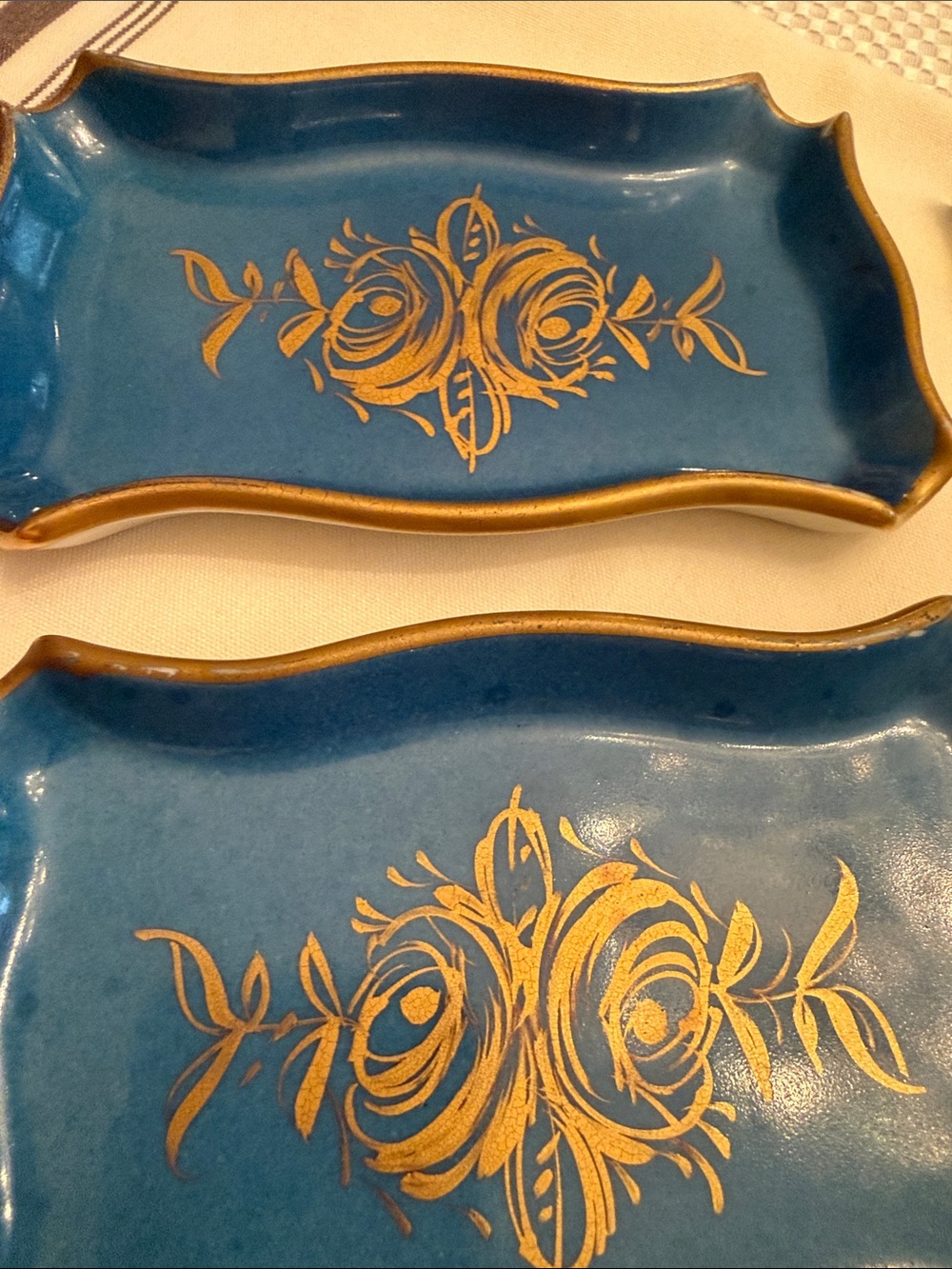 Vintage Birks Hand-Painted Porcelain Trinket / Candy Dishes – Made in France 🇫🇷✨